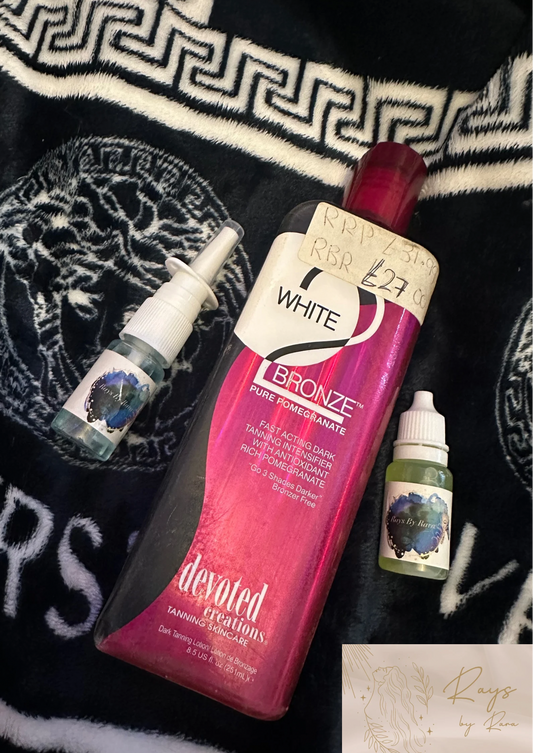 White 2 bronze pure pomegranate tanning bundle